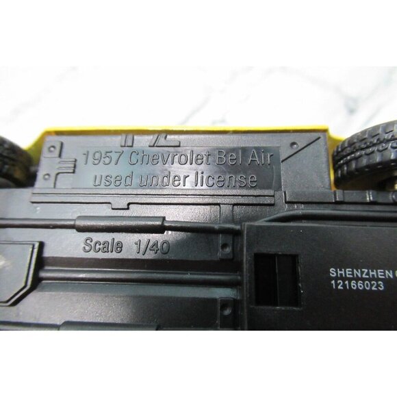 1957 Chevy Bel Air Collectible 1/40 Scale Diecast Kinsmart Yellow - Picture 5 of 6